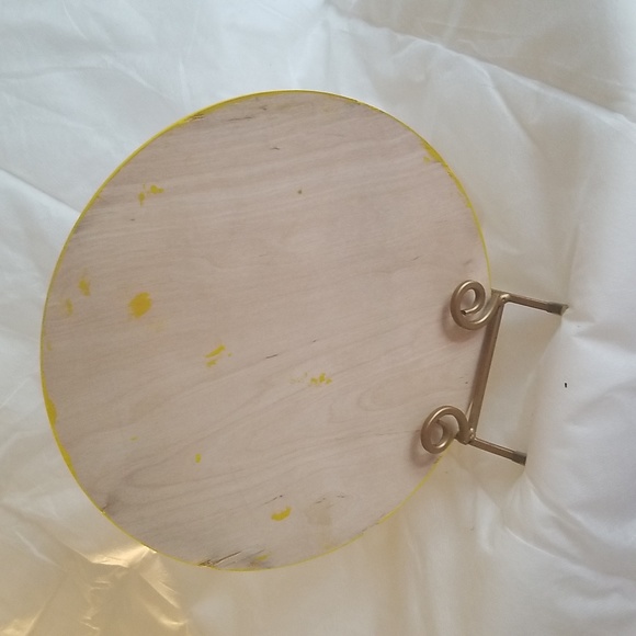 💥Yellow snowflake wood round - Picture 2 of 2